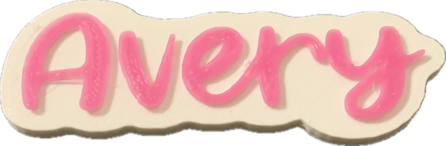 2 Name Plates for Bows & Sports Wear π£πβ½οΈπβΎοΈπ₯πππ£π Free Shipping in the USA. Youβll receive 2 name plates with the colors swapped.