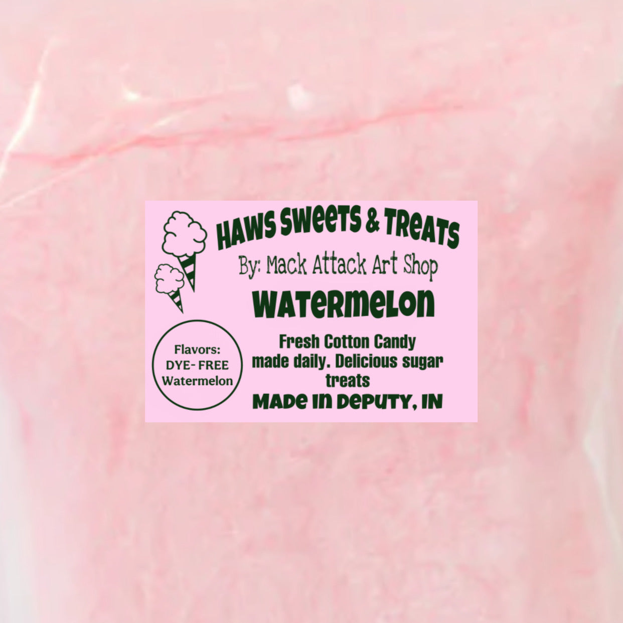 Gourmet Cotton Candy Floss-Hand Made-Gluten Free, Dairy Free, Nut Free, and most DYE Free.