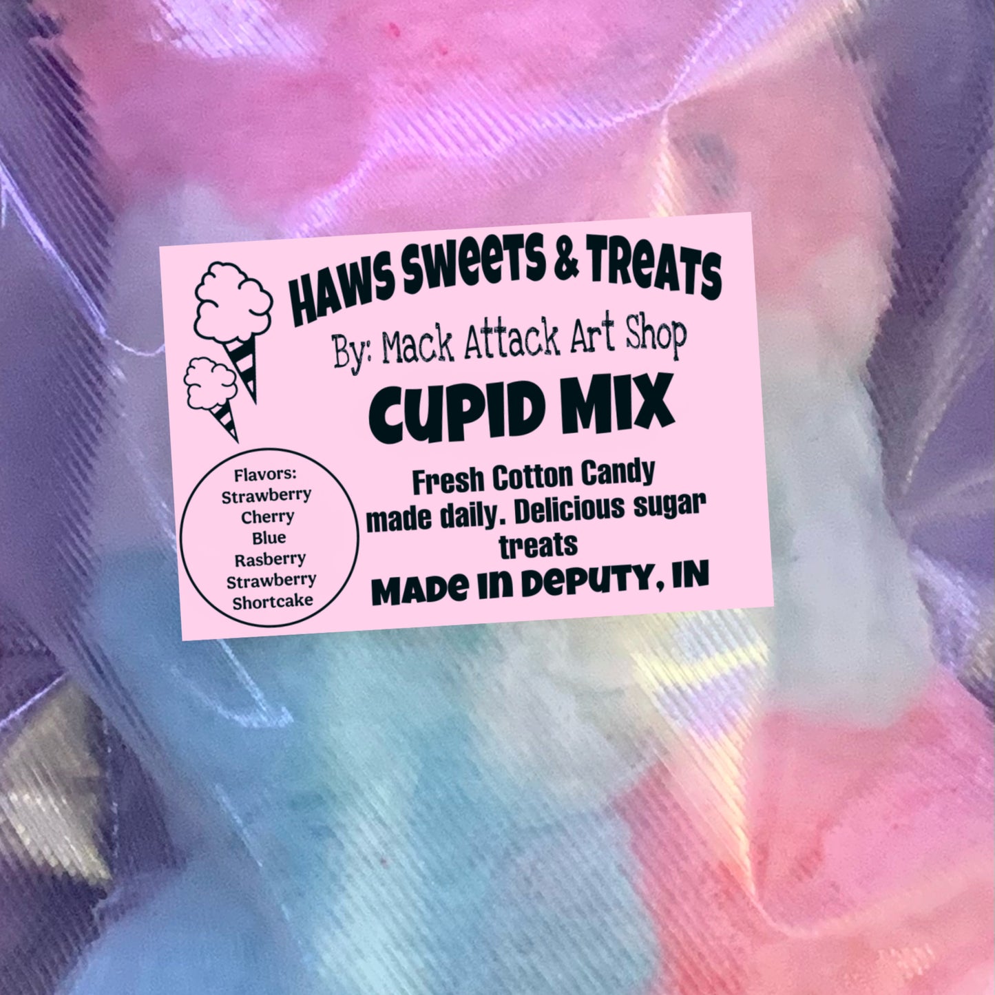 Gourmet Cotton Candy Floss-Hand Made-Gluten Free, Dairy Free, Nut Free, and most DYE Free.