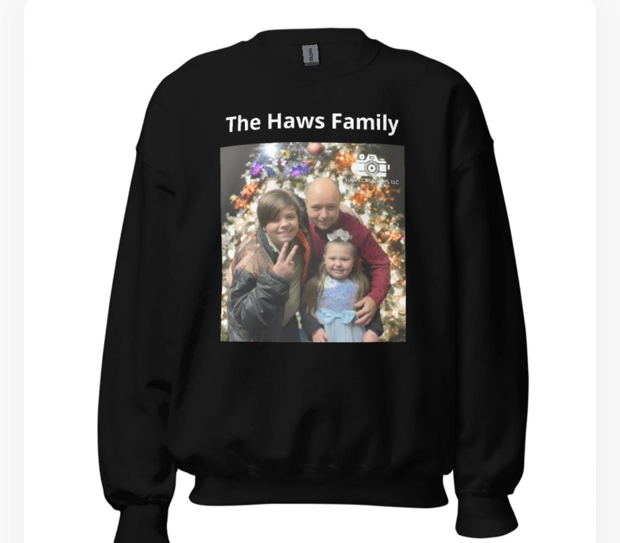 DTG Custom Photo Sweater w/text