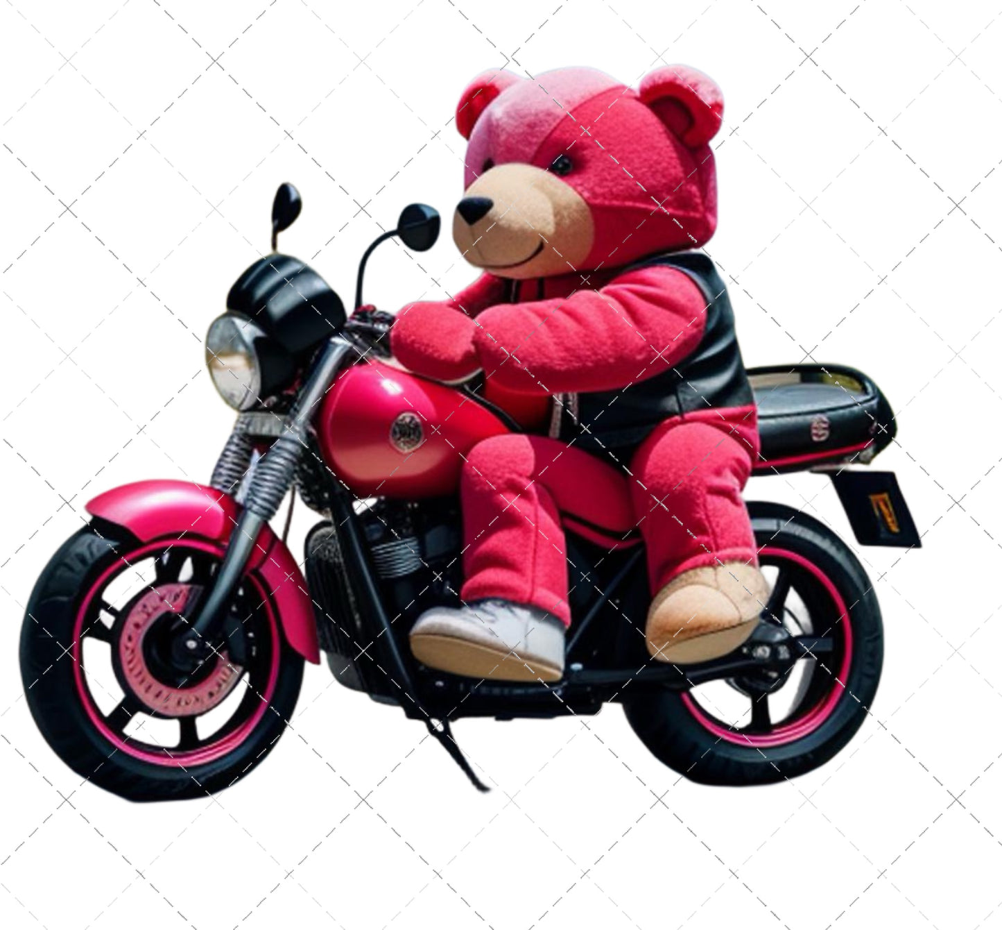 Biker Bear PNG and 30 OZ Tumbler Wrap