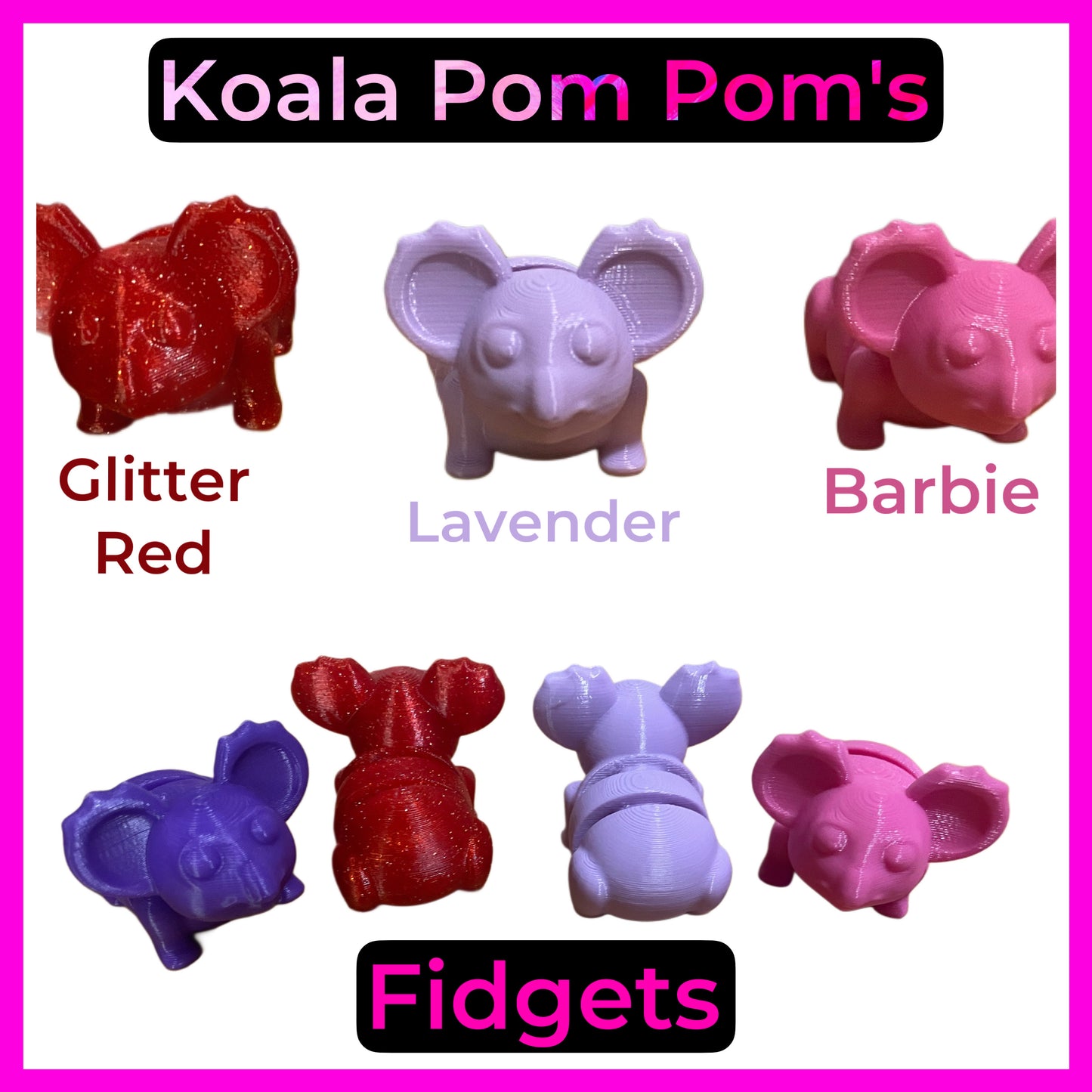 Koala Pom Pom Fidget Tool