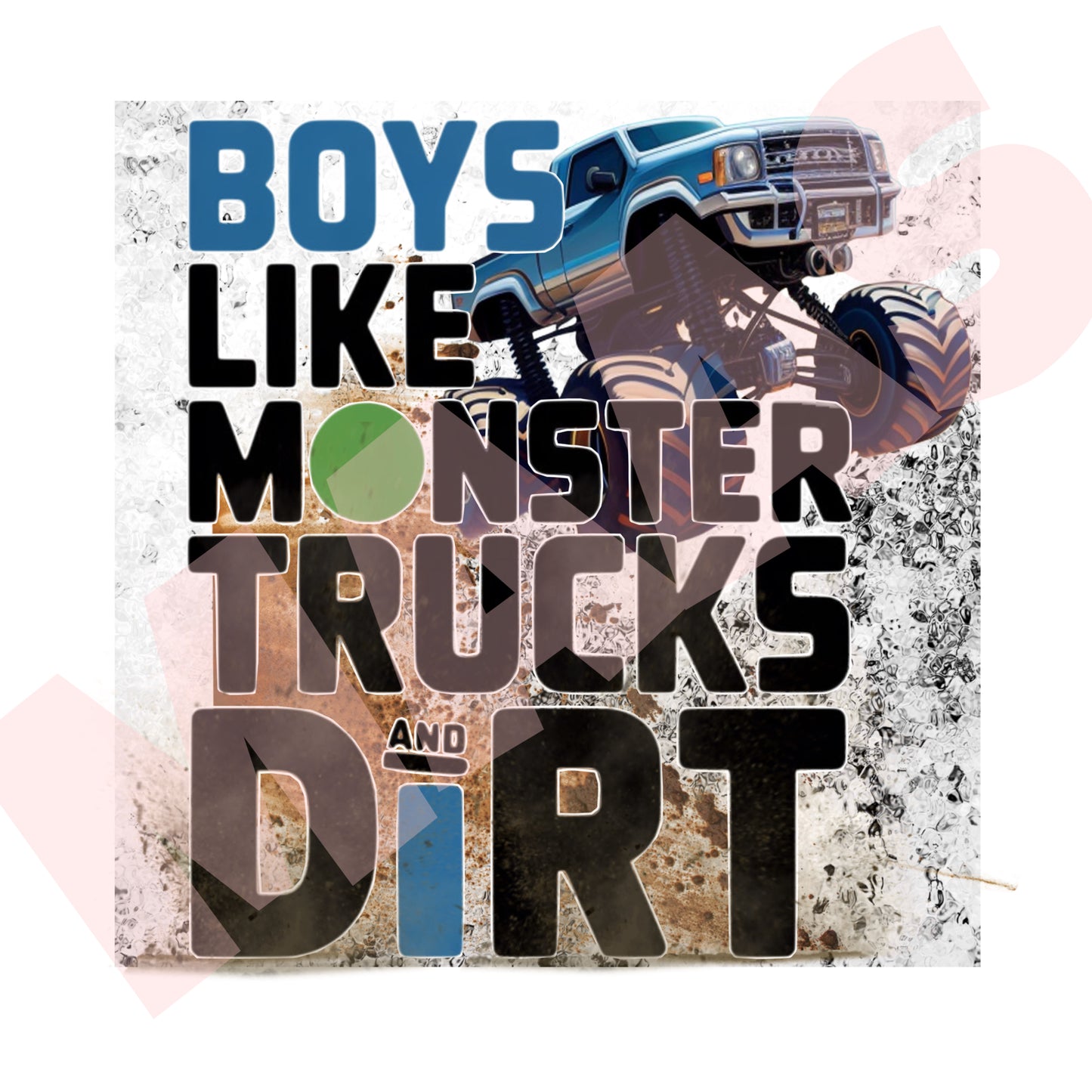 Boys like monster Trucks Graphic 2 Pack