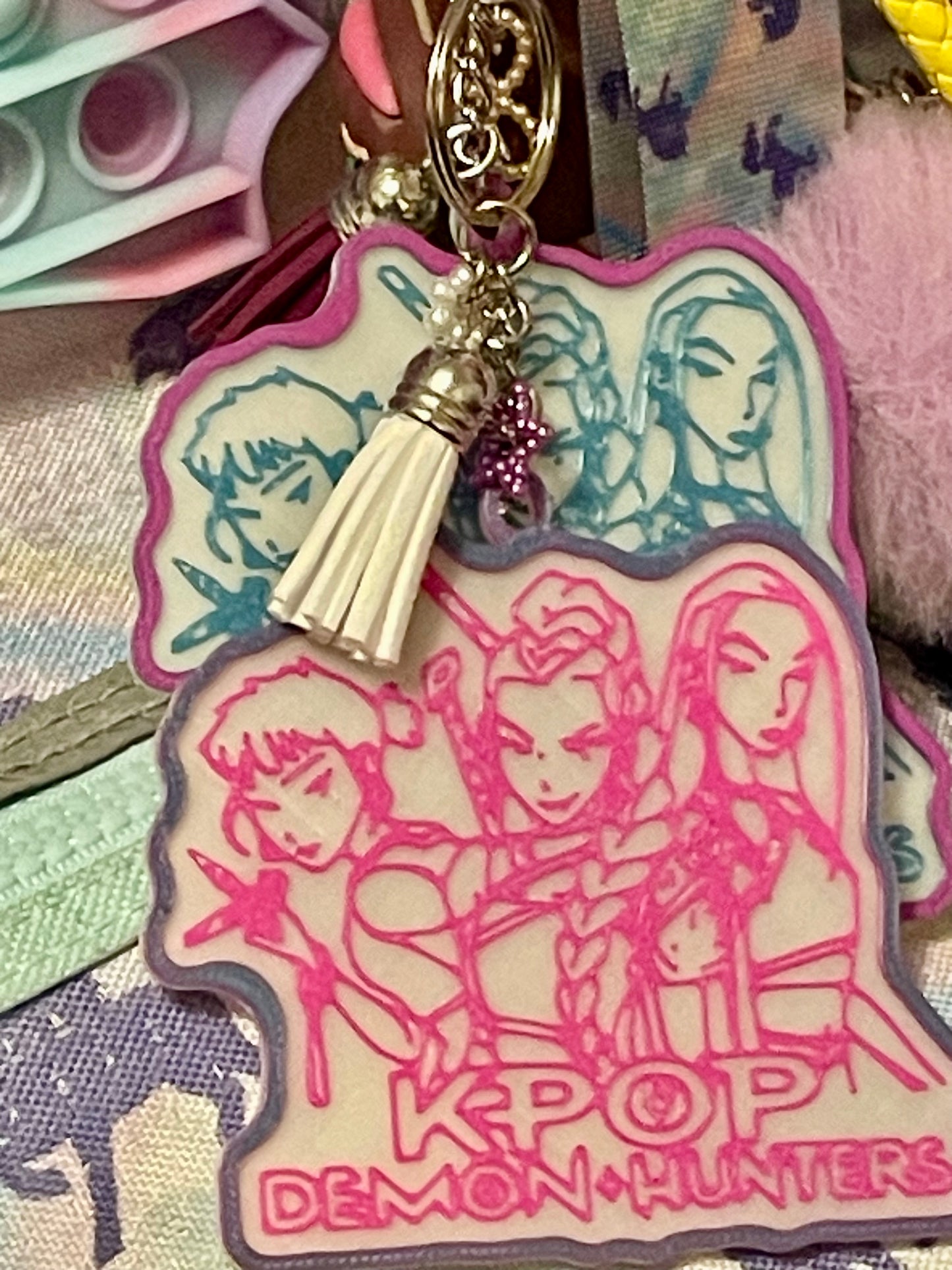 K POP Hunters Bag Charm Chains. (Glow in the dark version).