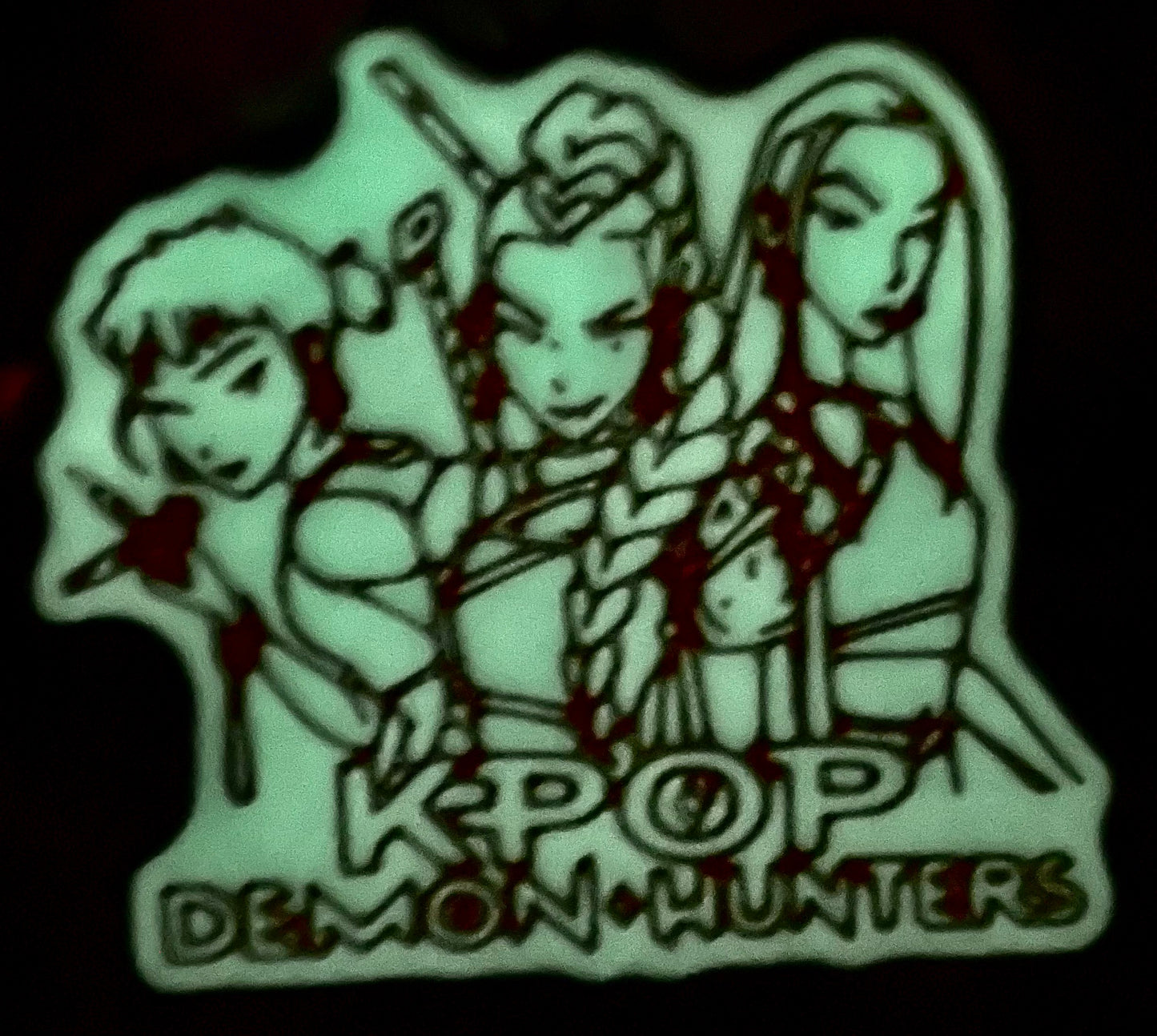 K POP Hunters Bag Charm Chains. (Glow in the dark version).