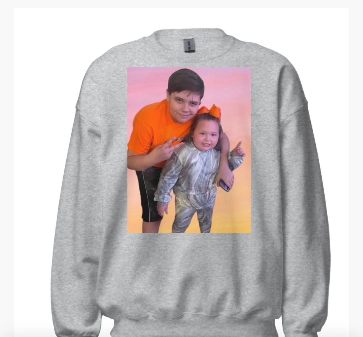 DTG Custom Photo Sweater w/text