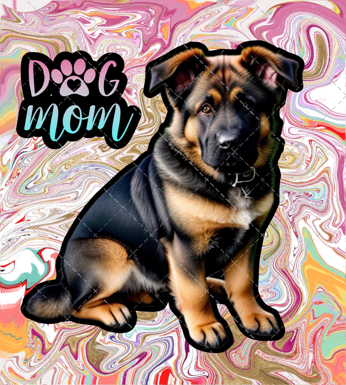 Dog Mom + Paint Drip Wraps for 20 & 30 oz Skinny Tumblers. Set of 12 Images