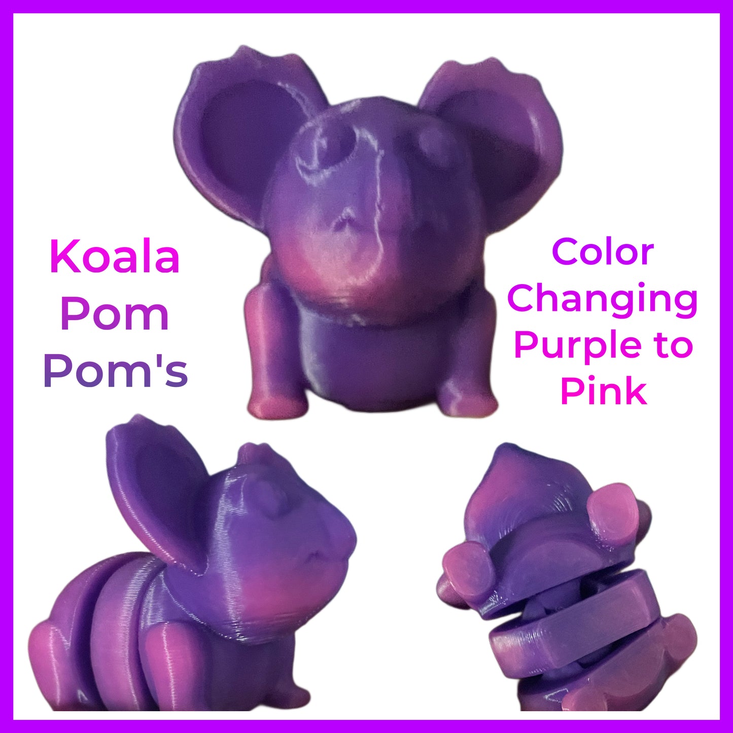 Koala Pom Pom Fidget Tool