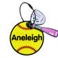 Soft Ball Charm Name Tags with Accessories