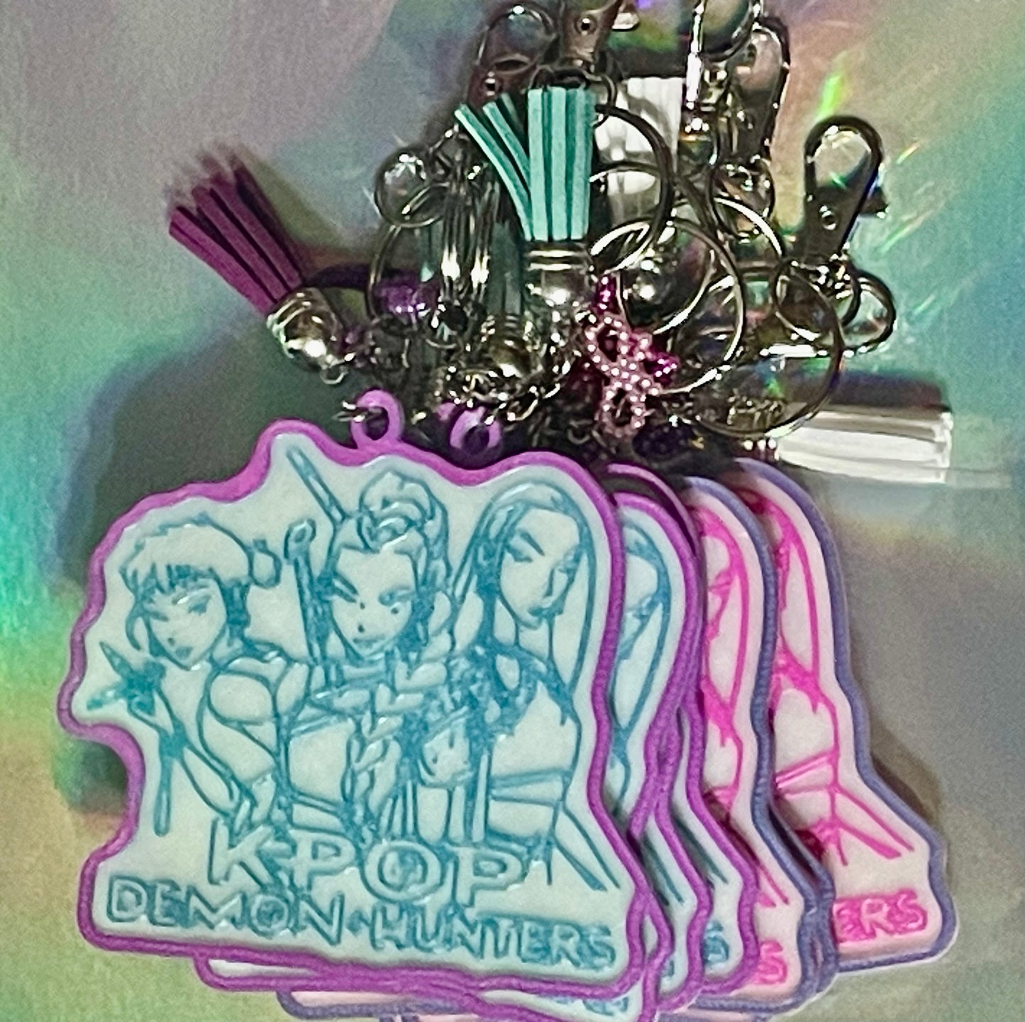 K POP Hunters Bag Charm Chains. (Glow in the dark version).