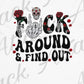 F Around Rose Skull PNG Bundle