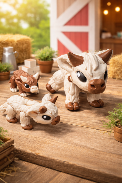 Highland Cows Flexi Farm Animal Crew