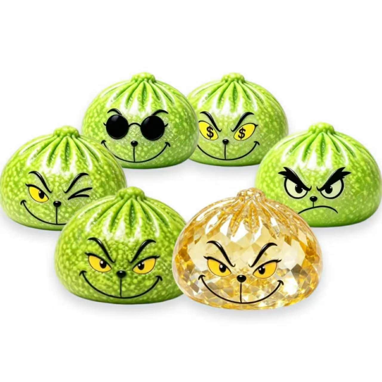 Viral Grinch Bun Squish