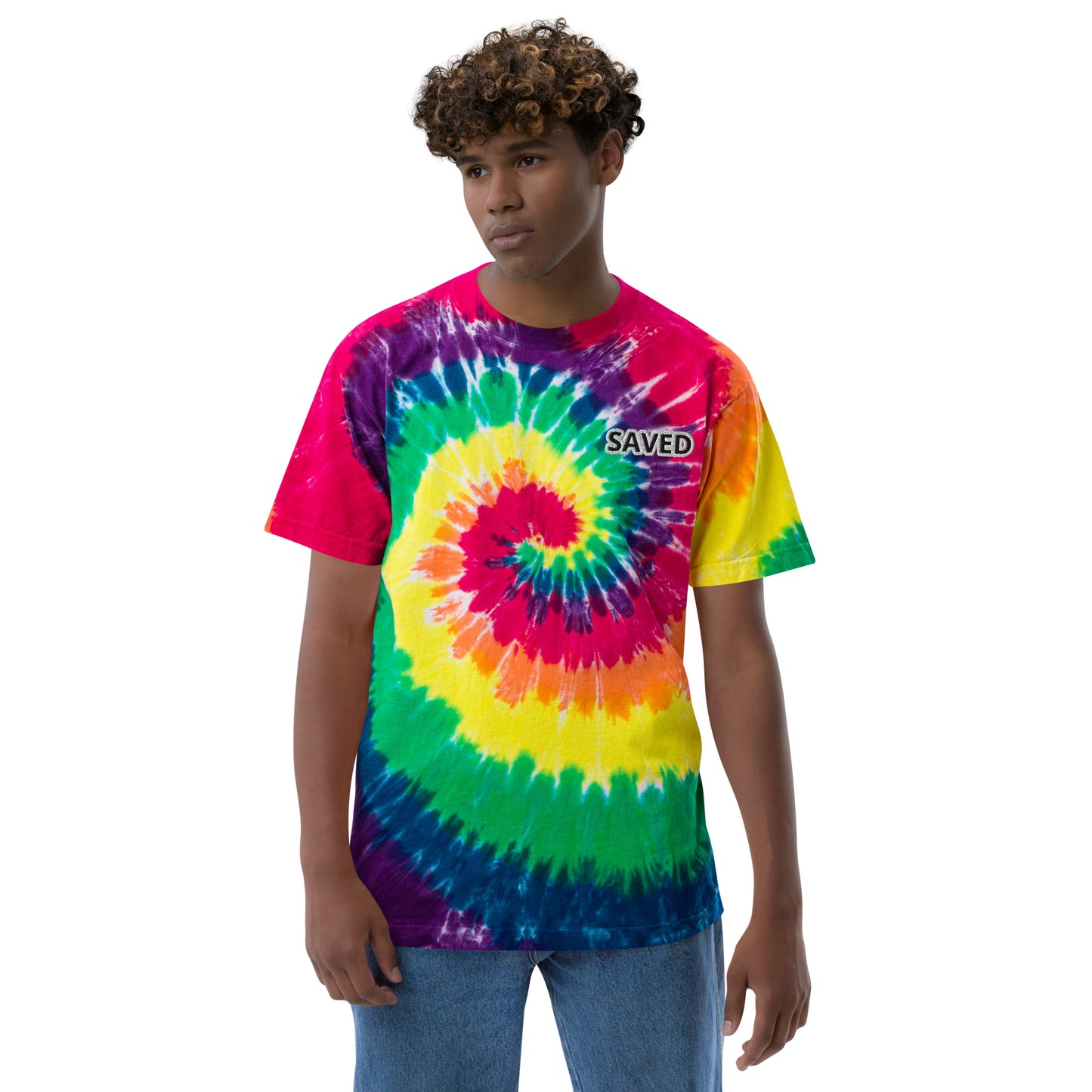 SAVED Oversized tie-dye t-shirt