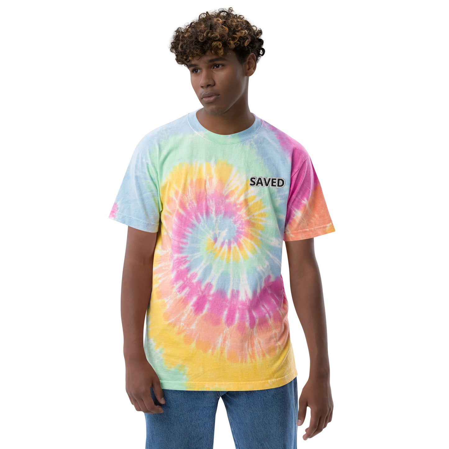 SAVED Oversized tie-dye t-shirt